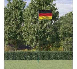 Steag germania și stâlp din aluminiu, 5,55 m