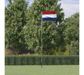 Steag olanda și stâlp din aluminiu, 5,55 m