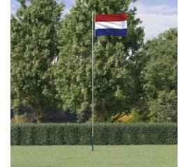 Steag olanda și stâlp din aluminiu, 6,23 m