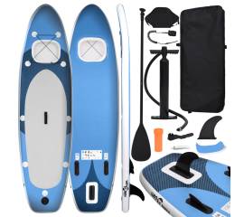 Set placă paddleboarding gonflabilă, albastru, 360x81x10 cm