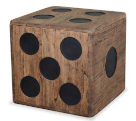 Cutie de depozitare mindi lemn 40x40x40 cm, design tip zar