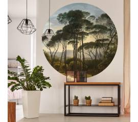 Wallart tapet în formă de cerc „umbrella pines in italy”, 190 cm