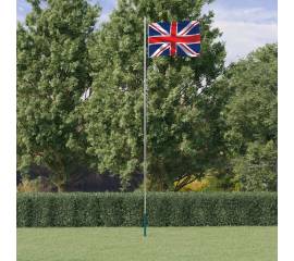 Steag marii britanii și stâlp din aluminiu, 6,23 m