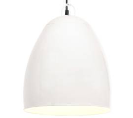 Lampă suspendată industrială, 25 w, alb, 42 cm, e27, rotund