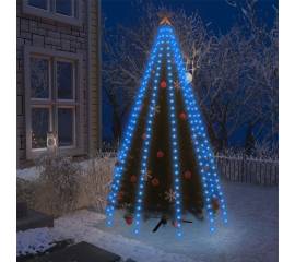 Instalație brad de crăciun cu 250 led-uri, albastru, 250 cm
