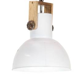Lampă suspendată industrială 25 w alb, 32 cm, mango e27, rotund