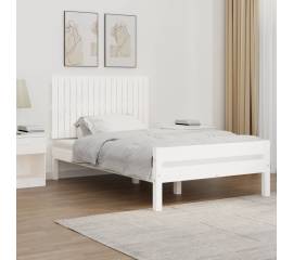 Tăblie de pat pentru perete, alb, 108x3x60 cm, lemn masiv pin
