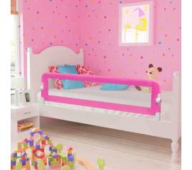 Balustradă de siguranță pentru pat de copil, roz, 150x42 cm