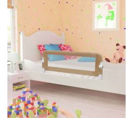 Balustradă protecție pat copii, gri taupe, 102x42 cm, poliester