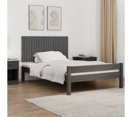 Tăblie de pat pentru perete, gri, 127,5x3x60 cm, lemn masiv pin