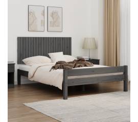 Tăblie de pat pentru perete, gri, 140x3x60 cm, lemn masiv pin