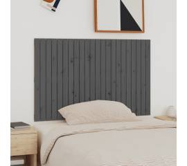 Tăblie de pat pentru perete, gri, 140x3x90 cm, lemn masiv pin