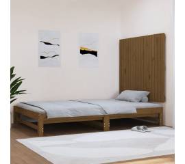 Tăblie de pat pentru perete, maro miere, 108x3x90 cm