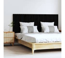 Tăblie de pat pentru perete, negru, 159,5x3x60 cm