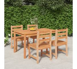 Set de sufragerie de grădină, lemn masiv de tec, 5 piese