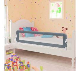 Balustradă de protecție pat copii, gri, 150 x 42 cm, poliester