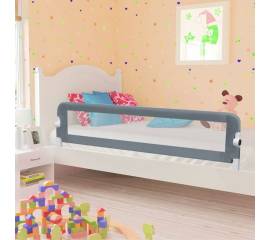 Balustradă de protecție pat copii, gri, 180 x 42 cm, poliester
