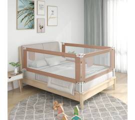 Balustradă de protecție pat copii, gri taupe, 100x25 cm, textil