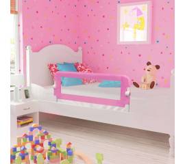 Balustradă de protecție pat copii, roz, 120 x 42 cm, poliester