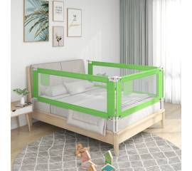 Balustradă de protecție pat copii, verde, 150x25 cm, textil