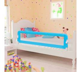 Balustradă protecție pat copii, albastru, 120x42 cm, poliester