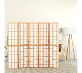 Paravan pliabil de cameră, 5 panouri, 200x170 cm, stil japonez