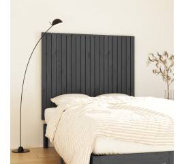 Tăblie de pat pentru perete, gri, 127,5x3x110 cm lemn masiv pin