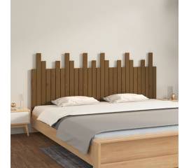 Tăblie de pat de perete, maro miere 185x3x80 cm lemn masiv pin