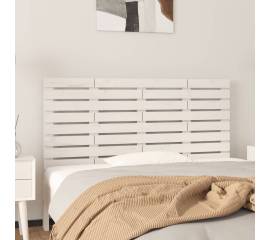 Tăblie de pat pentru perete, alb, 141x3x63 cm, lemn masiv pin