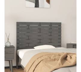 Tăblie de pat pentru perete, gri, 106x3x63 cm, lemn masiv pin