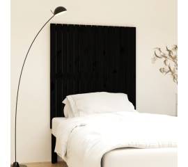 Tăblie de pat pentru perete, negru 95,5x3x110 cm lemn masiv pin