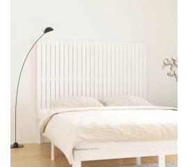 Tăblie de pat pentru perete, alb, 166x3x110 cm, lemn masiv pin