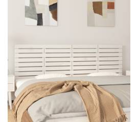Tăblie de pat pentru perete, alb, 166x3x63 cm, lemn masiv pin