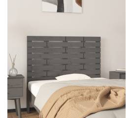 Tăblie de pat pentru perete, gri, 96x3x63 cm, lemn masiv pin