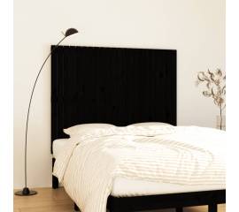 Tăblie de pat pentru perete, negru, 140x3x110 cm lemn masiv pin