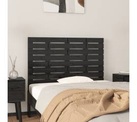 Tăblie de pat pentru perete, negru, 96x3x63 cm, lemn masiv pin