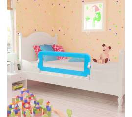 Balustradă de pat protecție copii, 2 buc, albastru, 102 x 42 cm