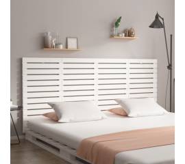 Tăblie de pat pentru perete, alb, 186x3x91,5 cm, lemn masiv pin