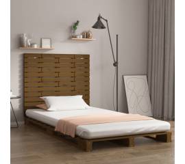 Tăblie de pat pentru perete, maro miere, 126x3x91,5 cm lemn pin