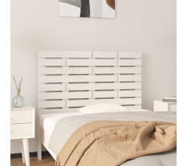 Tăblie de pat pentru perete, alb, 81x3x63 cm, lemn masiv pin