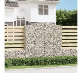 Coșuri gabion arcuite, 2 buc 200x50x200/220 cm, fier galvanizat