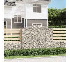 Coșuri gabion arcuite 10 buc, 200x50x160/180cm, fier galvanizat