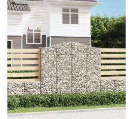 Coșuri gabion arcuite 18 buc, 200x50x180/200cm, fier galvanizat