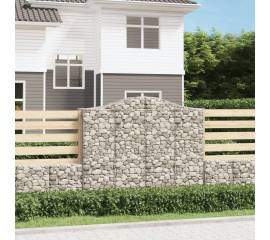 Coșuri gabion arcuite 6 buc, 200x50x160/180 cm, fier galvanizat