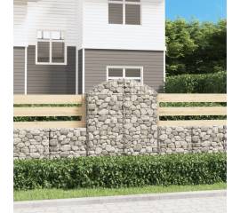 Coș gabion arcuit, 100x30x120/140 cm, fier galvanizat