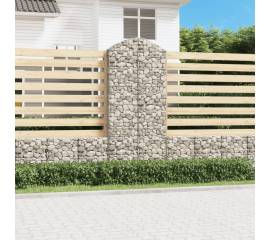 Coș gabion arcuit, 100x30x220/240 cm, fier galvanizat