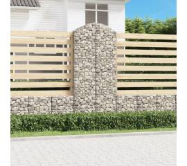 Coș gabion arcuit, 100x50x220/240 cm, fier galvanizat