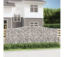 Coșuri gabion arcuite 4 buc, 400x50x140/160 cm, fier galvanizat