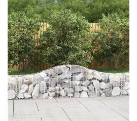 Coșuri gabion arcuite 3 buc, 200x30x40/60 cm, fier galvanizat