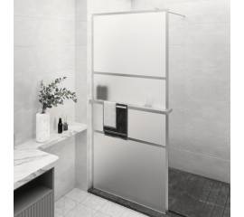 Paravan duș walk-in cu raft crom 80x195 cm sticlă esg/aluminiu
